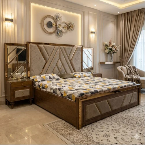 Bedroom Set 18 – Walnut Veneer Board