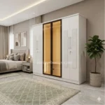Bedroom Set 22 – Bubble Bed Oak Veneer Board + Lasani