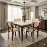 FZ 5 Sheesham Wood X Cushion Dining Set