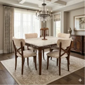FZ 5 Sheesham Wood X Cushion Dining Set