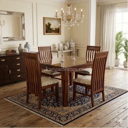 FZ1 Sheesham Wood Dining Set 5 piece Dining Set
