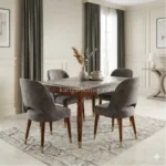 FZ2 Sheesham Wood Cushioned Dining Set 5 piece Dining Set