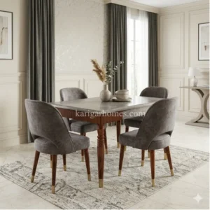 FZ2 Sheesham Wood Cushioned Dining Set 5 piece Dining Set