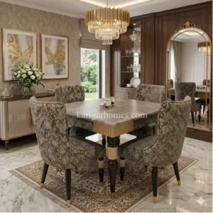 FZ6 Sheesham Wood Cushioned Dining Set