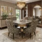 FZ6 Sheesham Wood Cushioned Dining Set