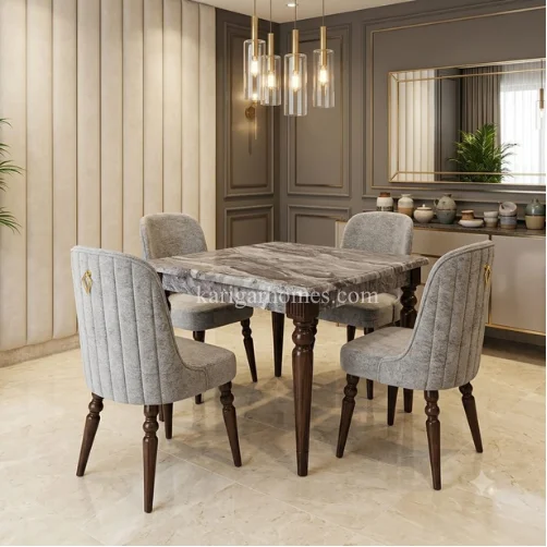 FZ6 Wood Cushioned Dining Set