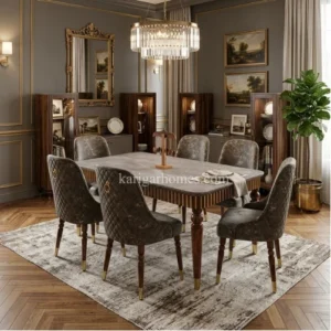 Wood Cushioned Dining Set