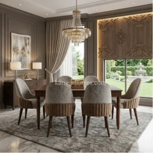 Wood Cushioned Dining Set