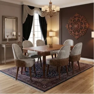 Wood Cushioned Dining Set