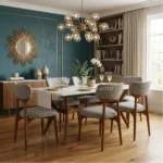 Wood Cushioned Dining Set