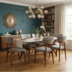 Wood Cushioned Dining Set