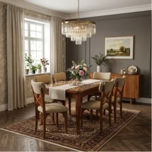 Wood Cushioned Dining Set