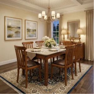 Wood Cushioned Dining Set