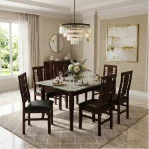 Wood Cushioned Dining Set